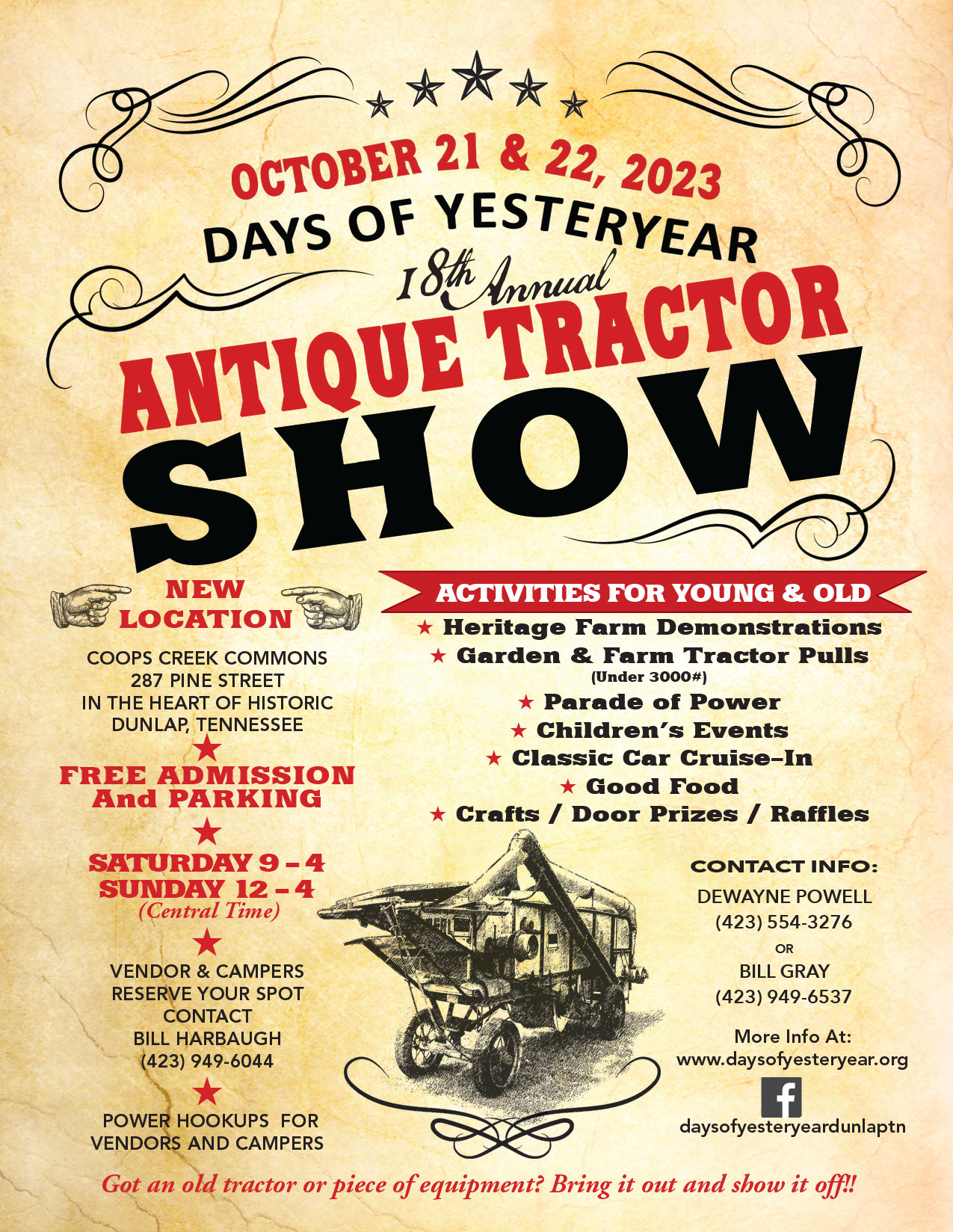 Days of Yesteryear Antique Tractor Club www.daysofyesteryear.org